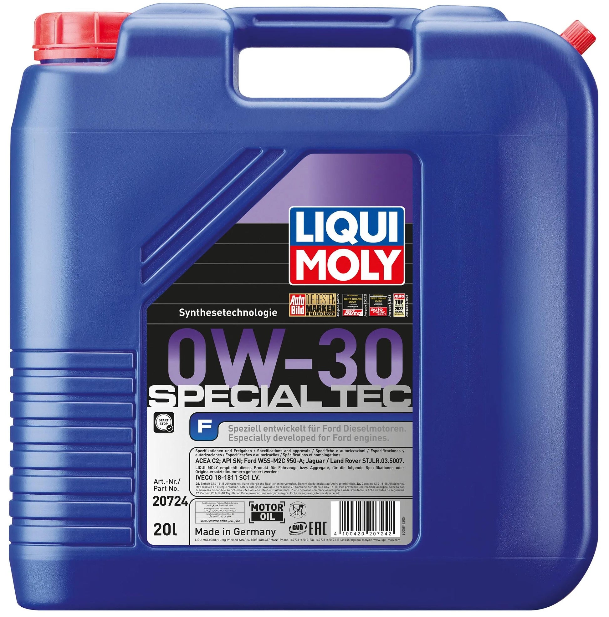 Liqui moly motorolie special tec f special tec f 0w-30 20l