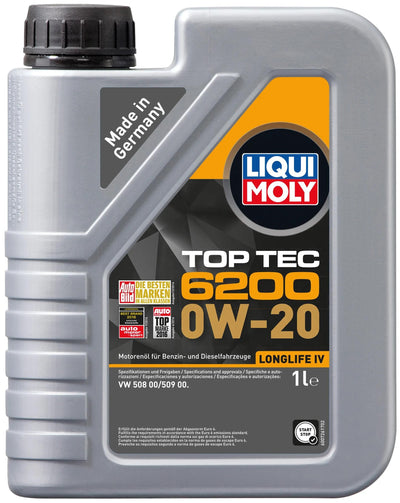 Liqui moly motorolie top tec 6200 oel top tec 6200 1l 0w-20