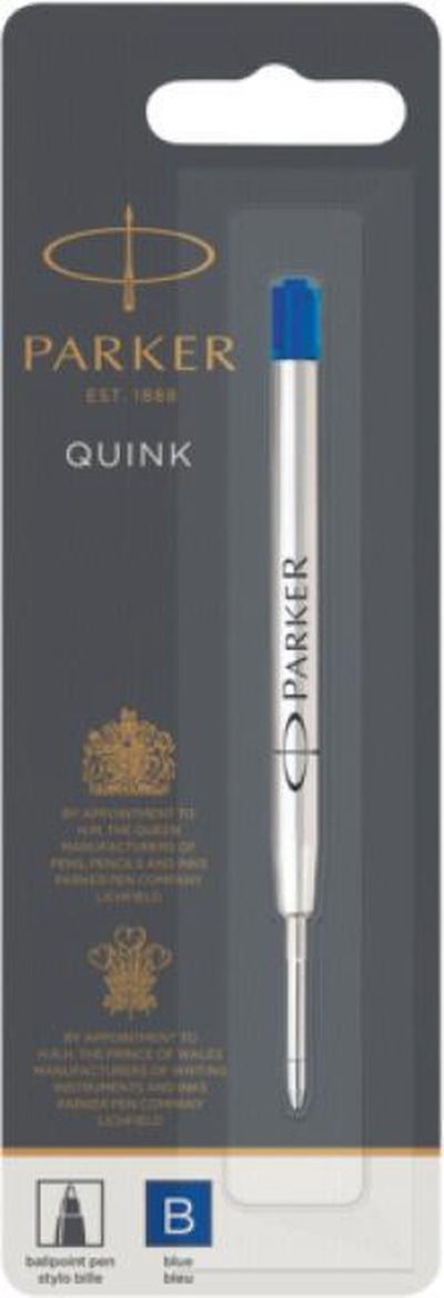 Navulling balpen parker quink brede punt blauw