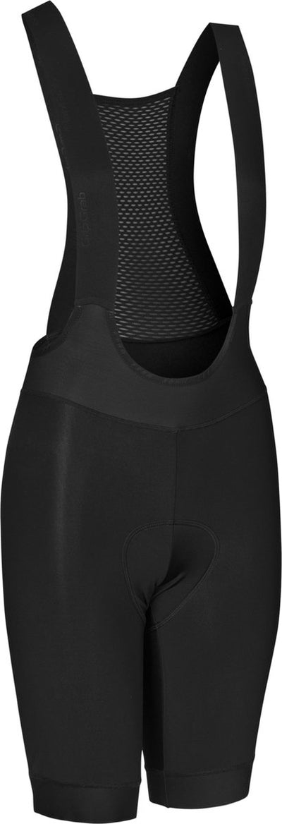 Gripgrab - aquarepel herfst winter softshell fietsbroek voor dames waterafstotende thermo bibshorts met zeem en bretels - zwart - vrouwen - maat xs