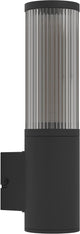 Eglo salle wandlamp buiten - e27 - 31 cm - smoke - zwart