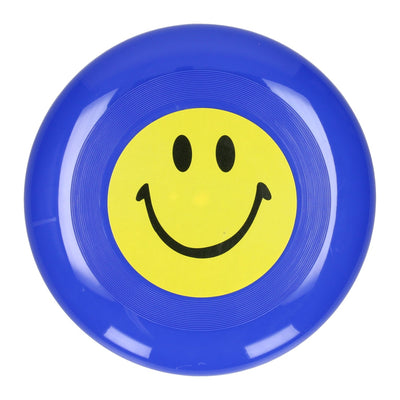 Frisbee met lachgezicht blauw