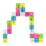 Houten schakelpuzzel kleur - afbeelding 1