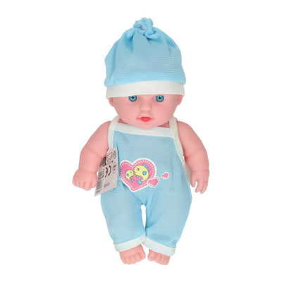 Babypop met rompertje hart en muts