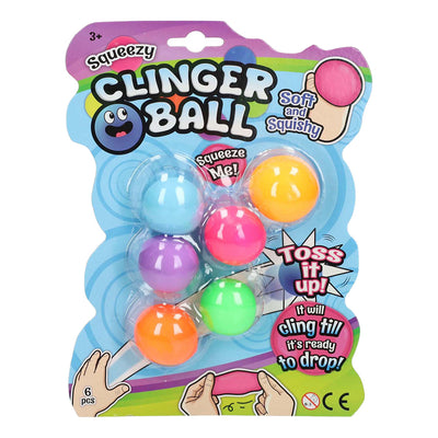 Squeeze bal sticky wall, 6st