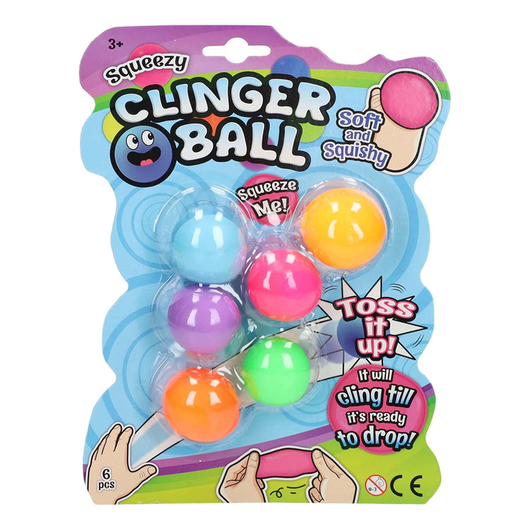 Squeeze bal sticky wall, 6st