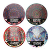 Diamond painting rond 30x30cm, set van 8 canvassen