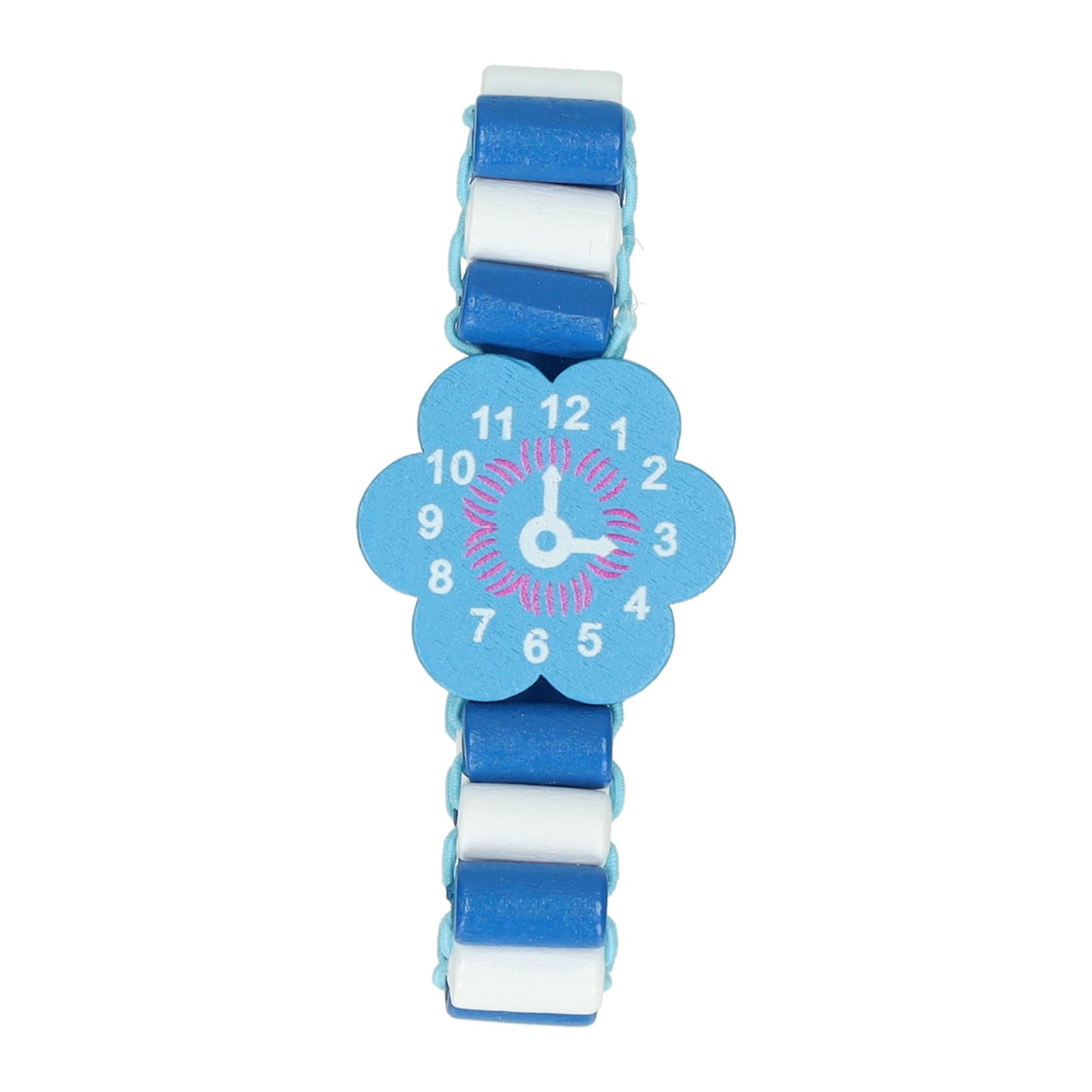 Houten horloge bloem