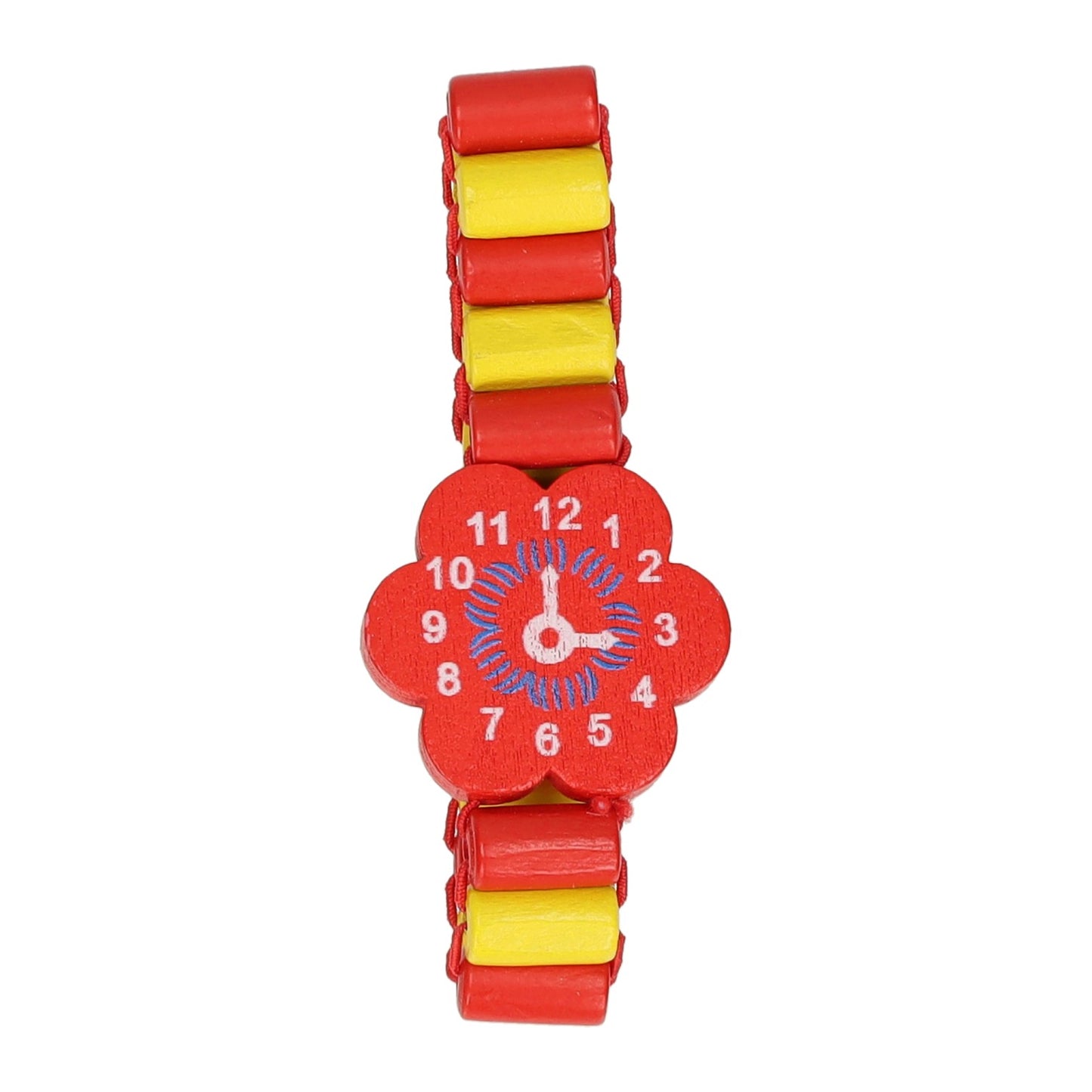 Houten horloge bloem
