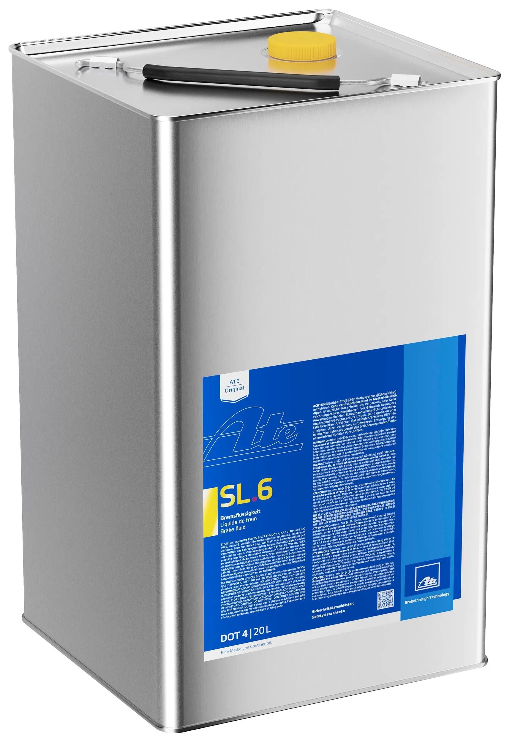 Ate remvloeistof sl.6 brake fluid20 l dot 4 sl 6