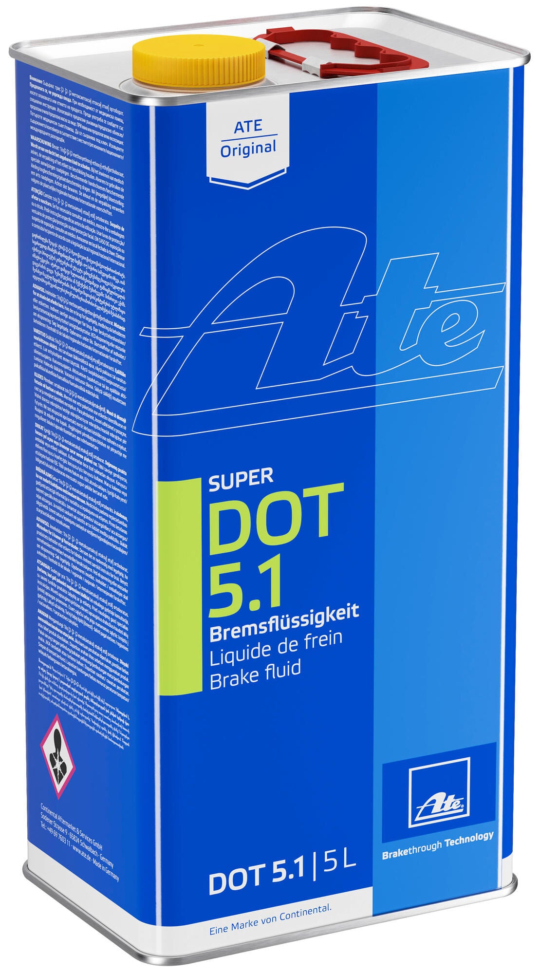 Ate remvloeistof super dot 5.1 . brake fluid 5 l super dot 5.1