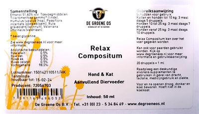 De groene os relax compositum hond kat