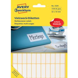 Avery huismerk 3320 handmatige etiket 32x10mm wit