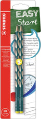 Stabilo easygraph s - ergonomische grafietpotlood - linkshandig - hb hardheid - petrol - 2 stuks