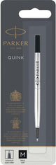 Parker rollerballpen inktvulling | medium punt | zwarte quink inkt | 1 stuks