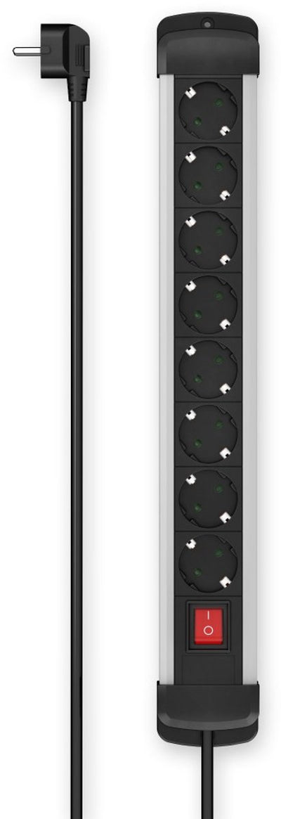 Hama stekkerdoos - 8-voudig - 1,5m kabel - aluminium