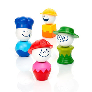 Smartmax my first people - magnetische figuren en beroepen - bouwset met hoeden en rompen - educatief speelgoed voor peuters - vanaf 1 jaar