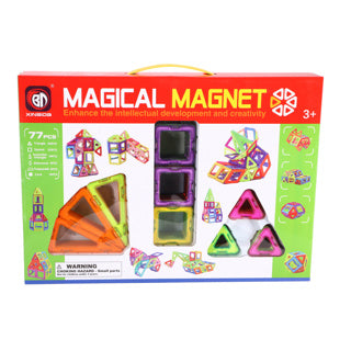 Science magnetische tegels diverse vormen 77 delig 5,5 cm