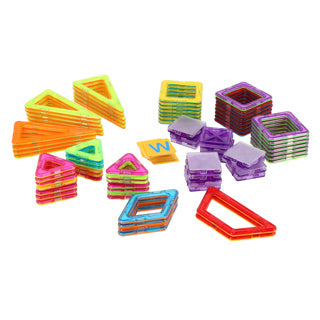 Science magnetische tegels diverse vormen 77 delig 5,5 cm