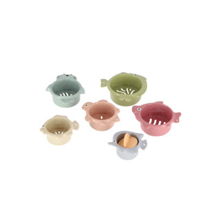 Jipy bioplastic stapel vormen badspeeltjes | 6 stuks