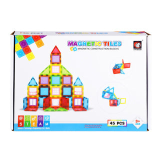 Science magnetische tegels 45 delig 6,5 cm