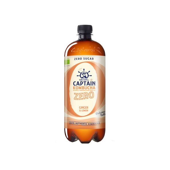 The gutsy captain kombucha zero ginger lemon bio (6x 1000ml) (bol)