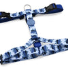 Morso hondentuig h-tuig gerecycled splash blauw