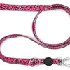 Morso hondenriem verstelbaar gerecycled bubble leo roze