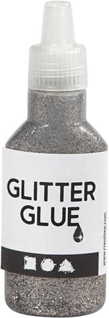 Creativ company glitterlijm zilver, 25ml - afbeelding 1