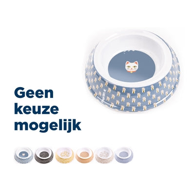 Martin voerbak drinkbak kat melamine japan assorti