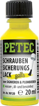 Petec schroefbeveiligingslak safety varnish yellow 20m