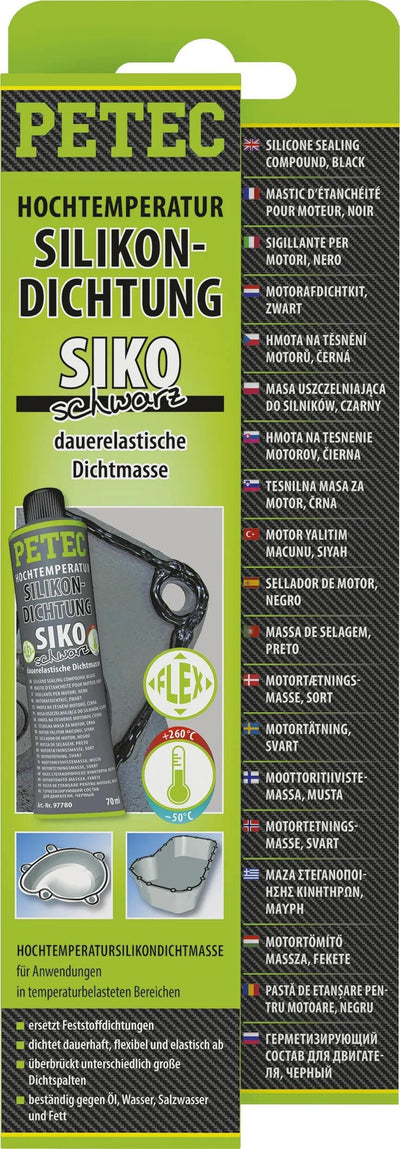 Petec afdichtpasta silicone seals has 70ml black