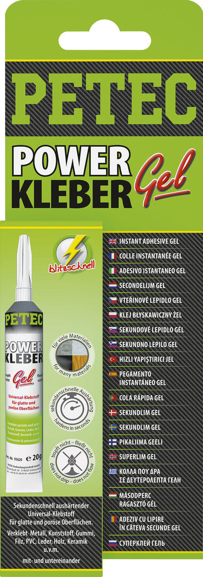 Petec universalklebstoff power kleber gel univ. adhesive 20g sb tube