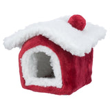 Trixie Xmas cuddly cave muis hamster rood wit - afbeelding 1