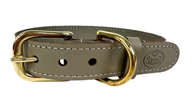 Sazzz Halsband hond braveheart leer taupe