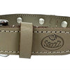 Sazzz Halsband hond adventure stone leer taupe