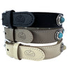 Sazzz Halsband hond adventure stone leer taupe