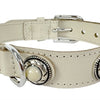 Sazzz Halsband hond adventure stone leer creme