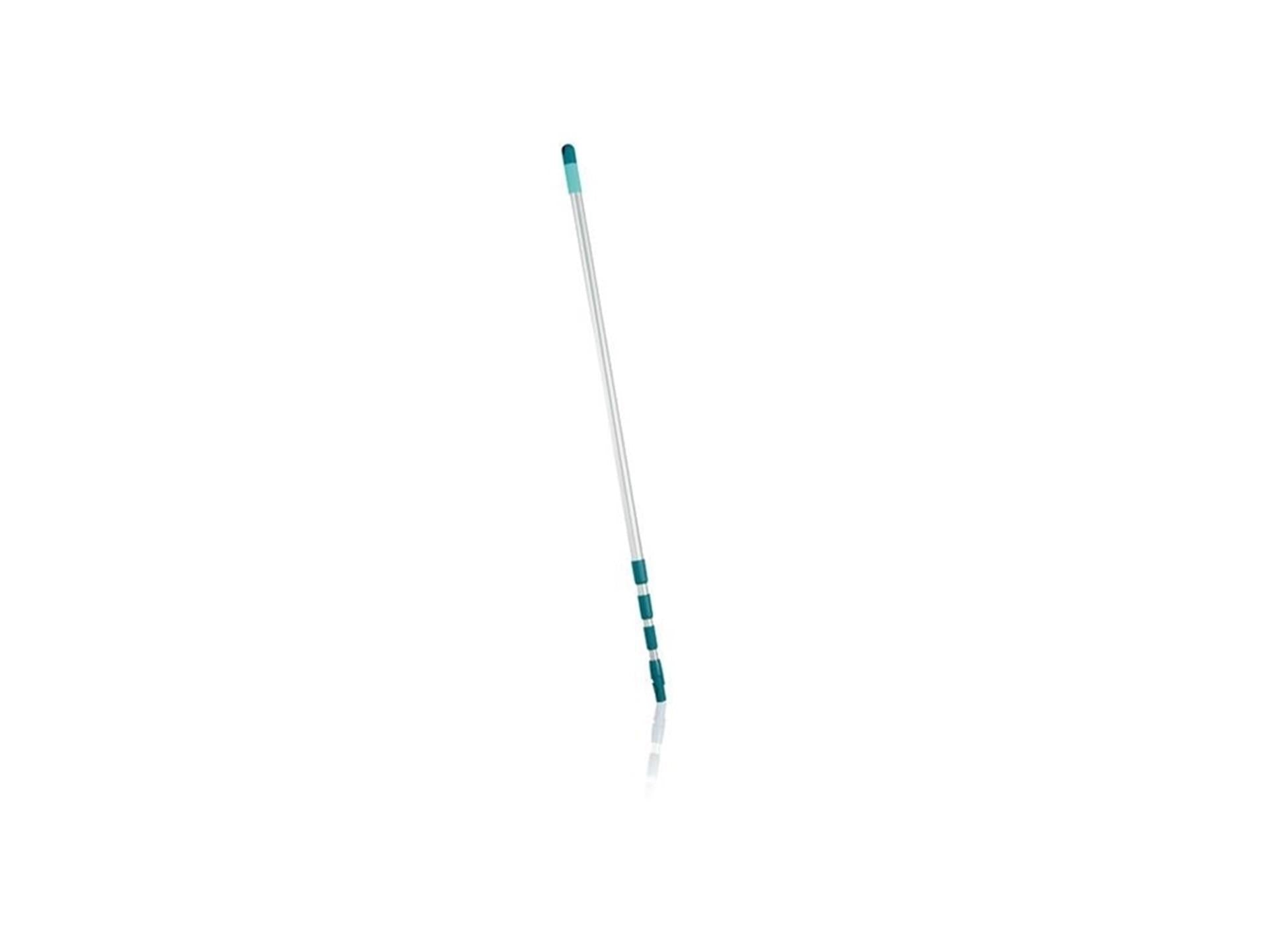 Leifheit telescoopsteel aluminium 130 - 400 cm - incl. antislipkop - 360° draaibaar - ophangoog - click system