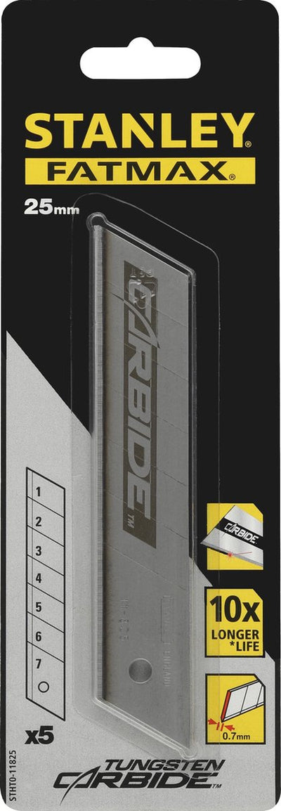 Stanley carbide reserve afbreekmes 25mm 5 stuks