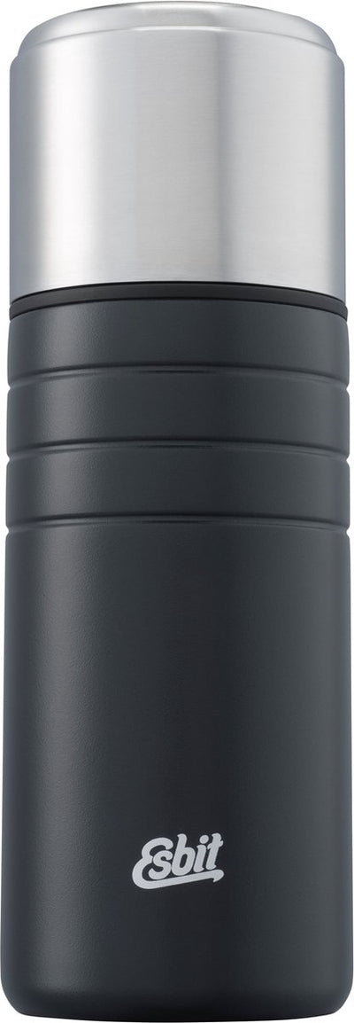 Esbit majoris thermosfles - 750 ml - zwart - rvs - incl 2 bekers