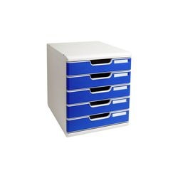 Ladekastje 24,8 x 32,5 cm blauw 5 lades