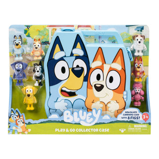Spectron bluey play go koffer met 8 speelfiguren