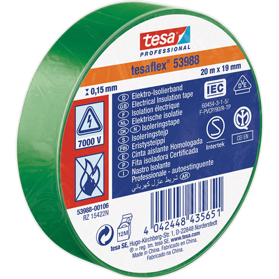 Tesa professional tesa isolatietape 19mm - 20 meter - groen