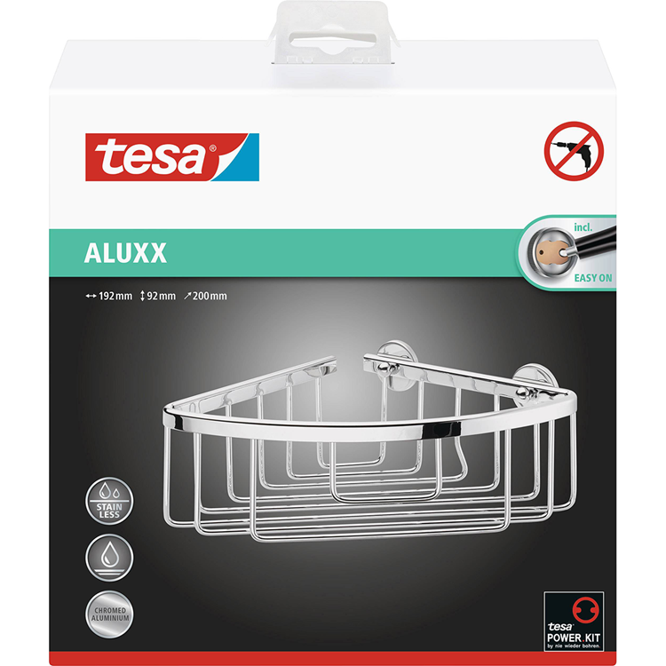Tesa 1062575 - aluxx hoek doucherek enk | 2 stuks