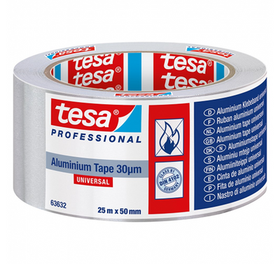 Tesa professional 1062268 - alu tape universal, 30um liner,25mx50mm | 6 stuks