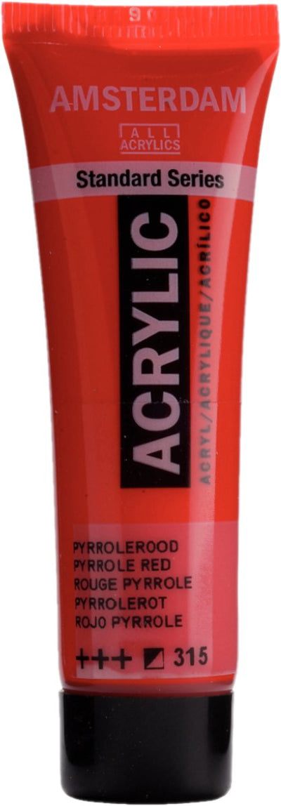 Royal talens amsterdam acrylverf - pyrrole rood - 20 ml - 315