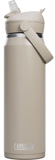 Camelbak thrive flip straw drinkfles - 750 ml - rvs - met rietje - isolatie waterfles - beige