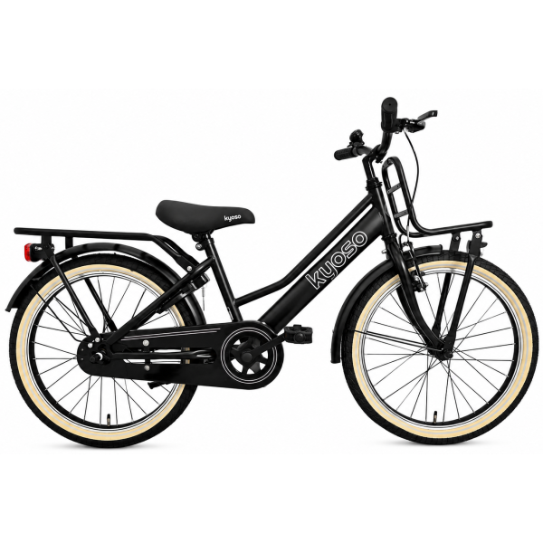 Kyoso kinderfiets blossom classic 20 inch met remnaaf - mat zwart roze