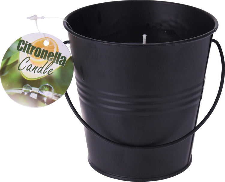 Pro garden kaars citronella in metalen emmer 10x10x14cm